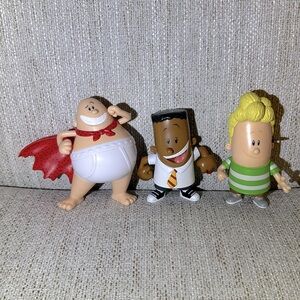 Harold, George, and Captain Underpants 4" Figures Just Play 2017 DreamWorks